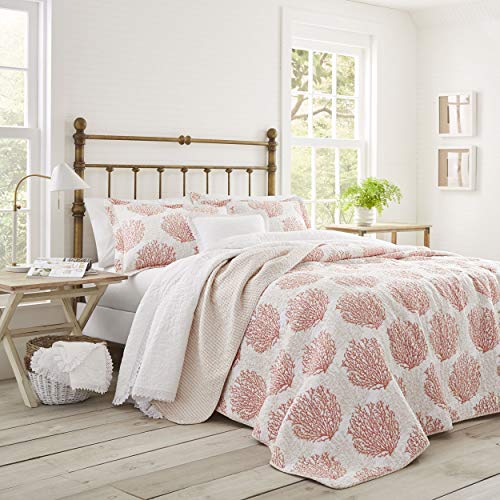 Book Cover Laura Ashley | Coral Coast Collection | Quilt Set-Ultra Soft All Season Bedding, Reversible Stylish Coverlet with Matching Sham(s), Twin