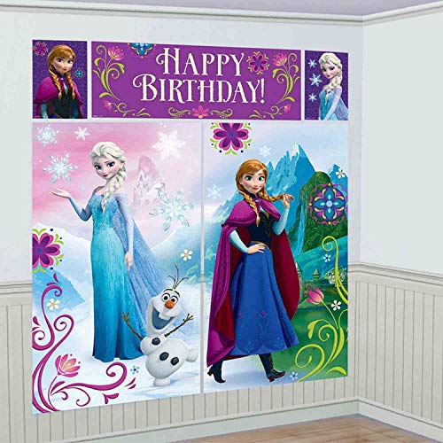 Book Cover Disney Frozen Scene Setter Plastic Wall Decorating Kit