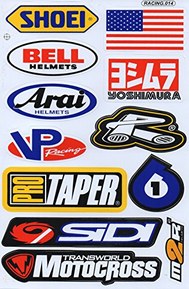 Sponsor STICKER Tuning Racing Motocross Autocollant feuille 27 x 18 cm