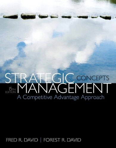Strategic Management: Concepts (13th Edition) by David, Fred R. (2010) Paperback