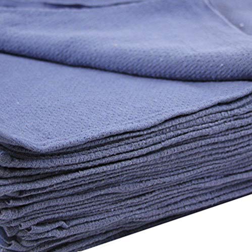Huck Towels Blue-Commercial -50 Piece Pack -16x 24- NEW 100% Cotton Super Absorbent-Lint Free-**Free Shipping** by MHF