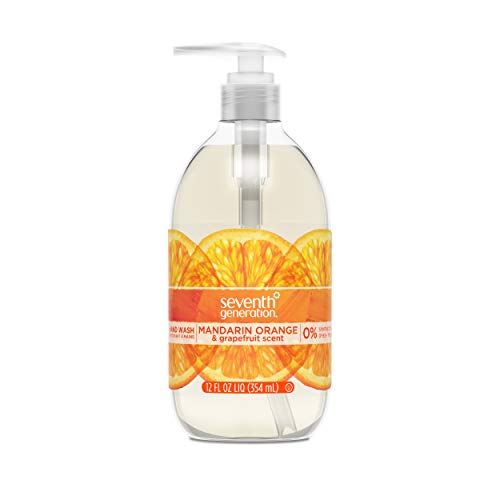 Seventh Generation Hand Wash Soap, Mandarin Orange & Grapefruit , 12 Fl Oz, (Pack of 8)