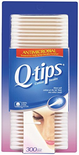 Book Cover Q-Tips Anti Microbial Cotton Swabs - 300 ct
