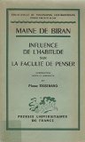 Influence de l'habitude sur la facultÃ© de penser (1799) (French Edition)