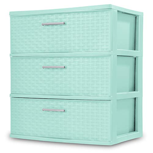 Sterilite 3-Drawer Medium Cart, Teal Sachet