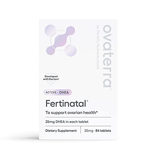 Fertinatal Micronized DHEA Supplement for Women, Natural DHEA 25mg Capsules, Fertility Supplements for Women (84 Capsules - 28 Day Supply)