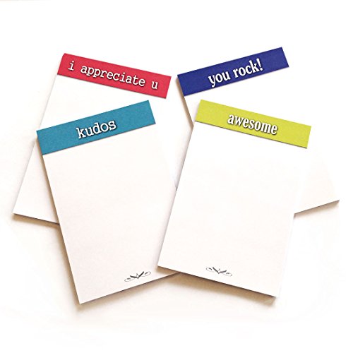 Appreciation Sticky Note Pads (Set of 20 Pads) | Room to Write Your Personal Note of Thanks - Make it a Habit to Thank Someone Every Day | 4"L x 6"W