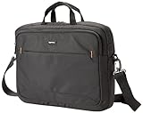 AmazonBasics Compact Laptop Shoulder Bag Carrying case with Accessory Storage Pockets (17.3 inch - 44 cm), Black, 1-Pack