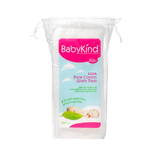 BabyKind Giant Square Cotton Pads - Pack of 600