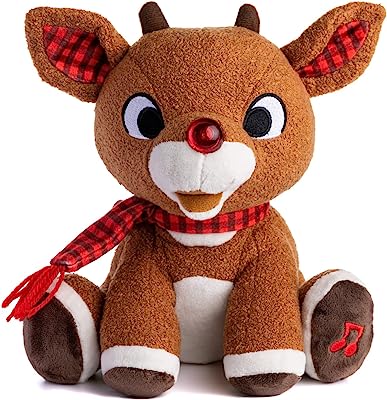 Rudolph the Red - Nosed Reindeer - Stuffed Animal Plush Toy with Music & Lights