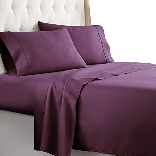 Book Cover HC Collection Queen Bed Sheets Set - Hotel Luxury, Lightweight, Soft Cooling Bedding & Pillowcase Set w/ 16