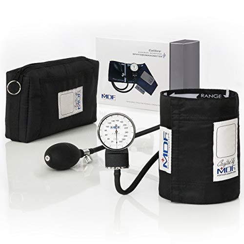 Book Cover MDFÂ® CalibraÂ® Aneroid Premium Professional Sphygmomanometer - Blood Pressure Monitor with Adult Cuff & Carrying Case - Lifetime Calibration - Black (MDF808M-11)