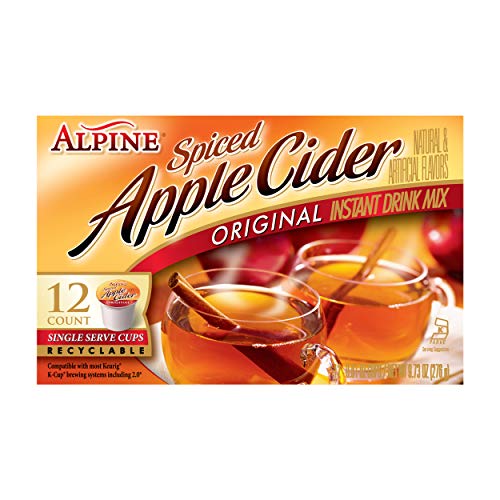 Book Cover Alpine Spiced Apple Cider Original Instant Drink Mix, 12-Count .81-Ounce Cups(Total of 9.72-Oz) by Alpine Spiced Cider