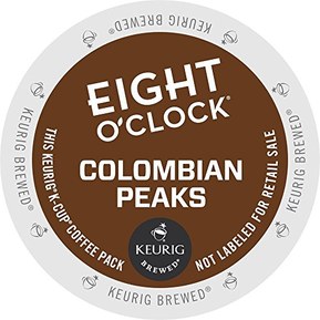 Keurig, Eight O'Clock Coffee, 100% Colombian/Colombian Peaks, K-Cup packs, 24 Count