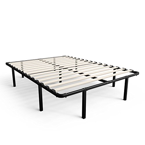 Book Cover Zinus Cynthia 14 Inch MyEuro SmartBase / Wooden Slat / Mattress Foundation / Platform Bed Frame / Box Spring Replacement, Full