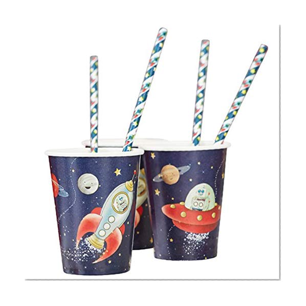 Ginger Ray - Gobelet en Carton Motif Fusée Espace Robot
