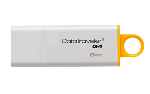 Book Cover Kingston DTIG4/8GB 8GB DataTraveler G4 USB 3.0 Flash Drive - 8 GBUSB 3.0 - Yellow, White