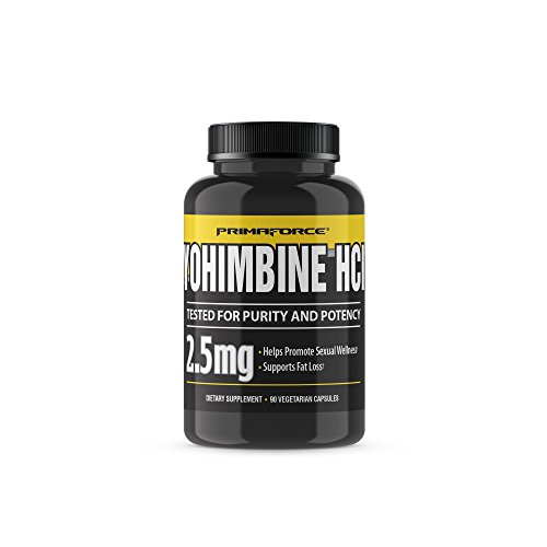 PrimaForce Yohimbine HCl, 90 Count 2.5mg Capsules - Weight Loss Supplement - Supports Fat Loss, Boosts Metabolism