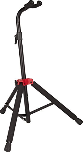 Book Cover Fender Deluxe Hanging Guitar Stand, Black/Red