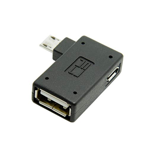 Book Cover CY Micro OTG Adapter Left Angled Micro USB OTG to USB Type A Converter for Phone Tablet