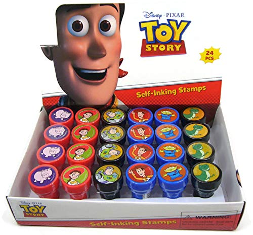 Book Cover Disney Toy Story Self-inking Stamps Birthday Party Favors 24 Pieces (Complete Box)
