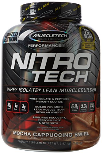 Muscletech Performance Series Nitro-Tech Supplement, 4 lbs, Mocha Cappucino Swirl