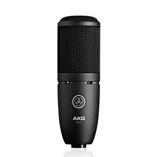 Book Cover AKG P120 High-Performance Cardioid Condenser Microphone for Vocals, Speech, and Instrument Recording in Project Studios and for Home Recording