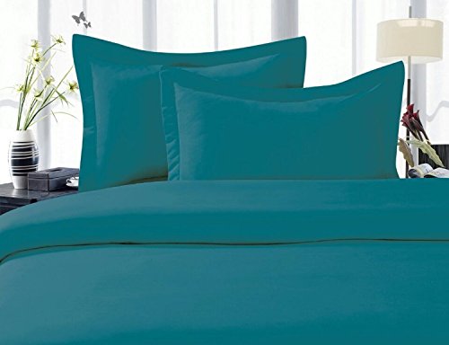Book Cover Elegant Comfort 1500 Thread Count Wrinkle,Fade and Stain Resistant 4-Piece Bed Sheet Set, Deep Pocket, Hypoallergenic - King Turquoise