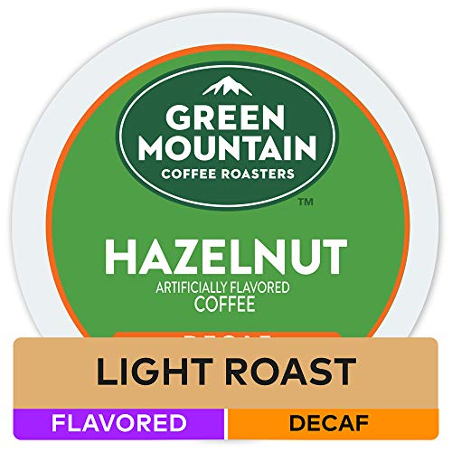 Green Mountain Coffee Roasters Hazelnut, Single Serve Coffee K-Cup Pod, Decaf, 12 Count (Pack of 6) (Packaging May Vary)