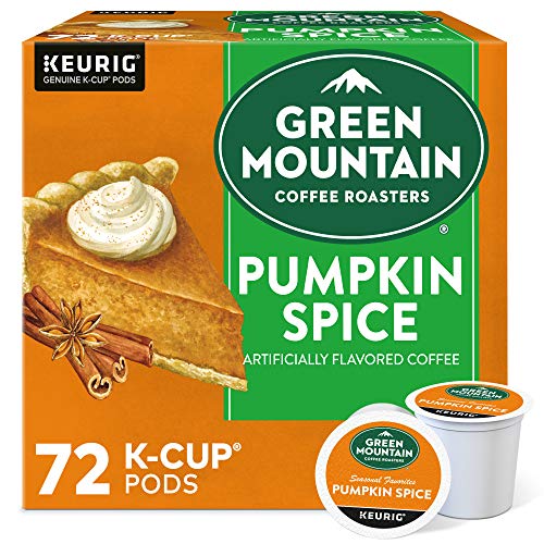 Book Cover Green Mountain Coffee Roasters Pumpkin Spice, Single-Serve Keurig K-Cup Pods, Flavored Light Roast Coffee, 72 Count, 12 Count (Pack of 6)
