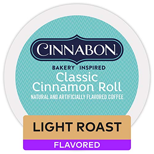 Book Cover Cinnabon Classic Cinnamon Roll, Single Serve Coffee K-Cup Pod, Flavored Coffee, 12 Count, Pack of 6