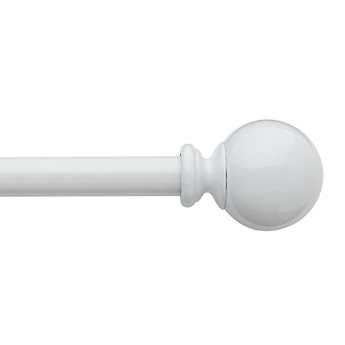 Bali Blinds 5/8" Ball Cafe Rod Set, 48-84", White