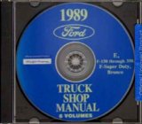 FORD 1989 TRUCK, VAN & PICKUP FACTORY REPAIR SHOP & SERVICE MANUAL CD COVERING Bronco, F-150, F-250, F-350, F-Super Duty, Crew Cab, E-150, E-250, E-350 Econoline, Cargo Van, Club Wagon, 89
