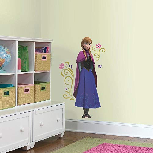 Book Cover RoomMates RMK2737GM Frozen's Anna with Cape Giant Peel and Stick Wall Decals, Ice Palace