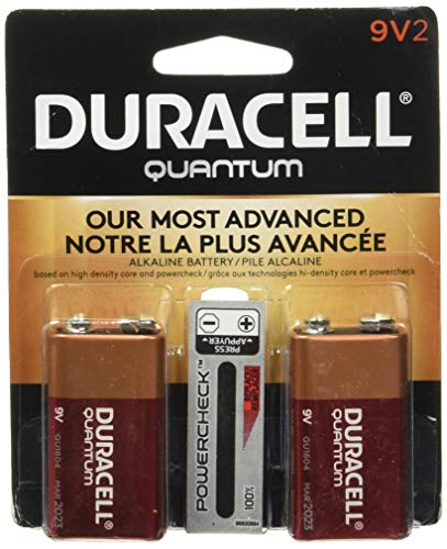 Duracell 665211 9-Volt Alkaline Battery, 2 Pack
