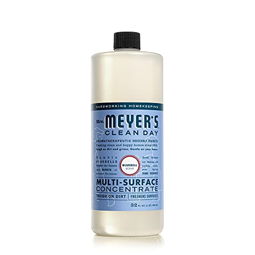 Book Cover Mrs. Meyer's Clean Day Multi-Surface Cleaner Concentrate, Use to Clean Floors, Tile, Counters, Bluebell Scent, 32 oz