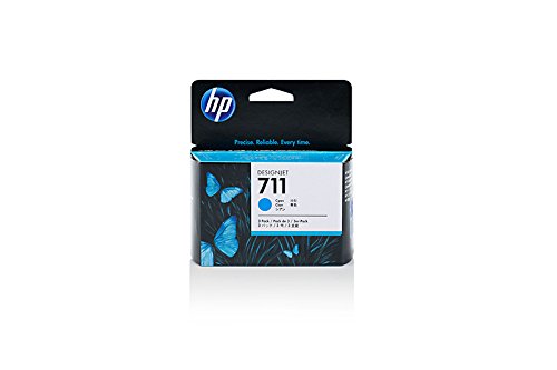 HP DesignJet T 520 24 Inch -Original HP CZ134A / 711 - Cyan Ink Cartridge (3 pieces) -3 x 29 ml