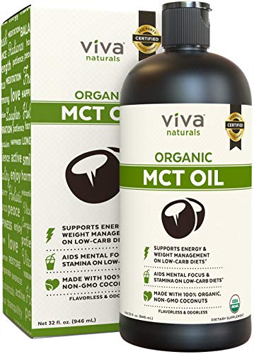 Book Cover Top-Grade USDA Organic MCT Oil (32 fl oz) - Keto Friendly, Paleo Diet Certified, and Non-GMO Project Verified | Perfect in Coffee, Smoothies and Salads