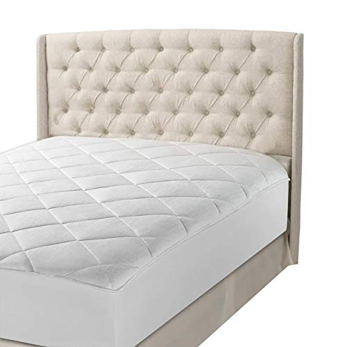 MAXI Full Extra Long Mattress Pad Topper Fitted | Down Alternative Mattress Cover, 100% Cotton Top, 300 TC Quilted | Highly Breathable, Full Coverage Bed Mattress Pad | Full XL (54x80)