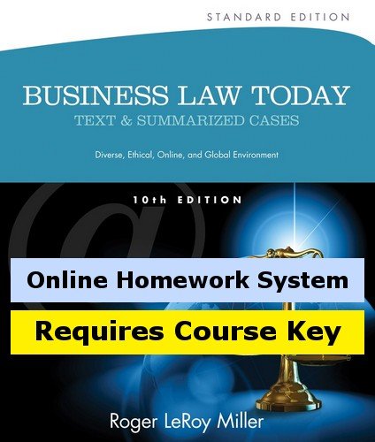 CengageNOW Online Homework System (with Business Law Digital Video Library) to Accompany Miller's Business Law Today, Standard Edition, 10th Edition, [Instant Access], 1 term (6 months)