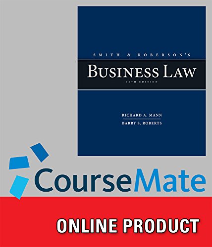 CourseMate for Mann/Roberts' Smith and Roberson's Business Law, 16th Edition