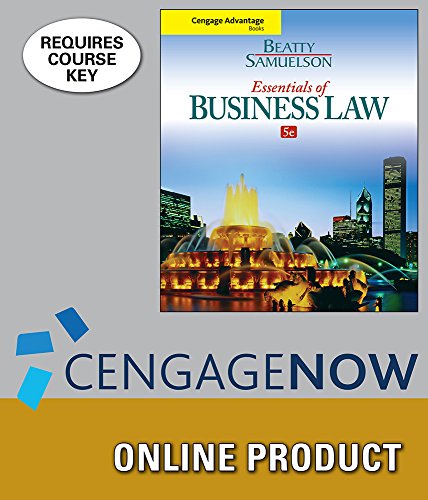 CengageNOW (with Digital Video Library) for Beatty/Samuelson's Cengage Advantage Books: Essentials of Business Law, 5th Edition