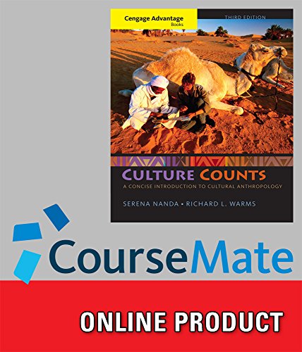 CourseMate for Nanda/Warms' Cengage Advantage Books: Culture Counts: A Concise Introduction to Cultural Anthropology, 3rd Edition