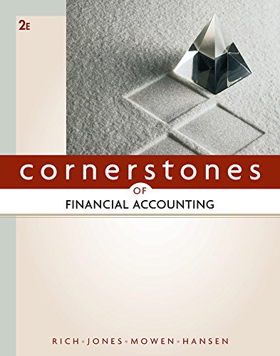 Aplia for Rich/Jones/Mowen/Hansen's Cornerstones of Financial Accounting, 2nd Edition