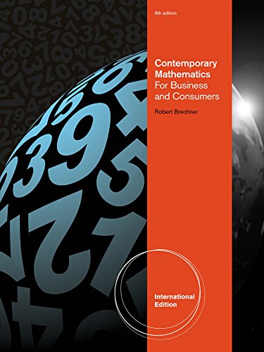 Business Mathematics CourseMate with eBook Instant Access Code for Brechner's Contemporary Mathematics for Business and Consumers