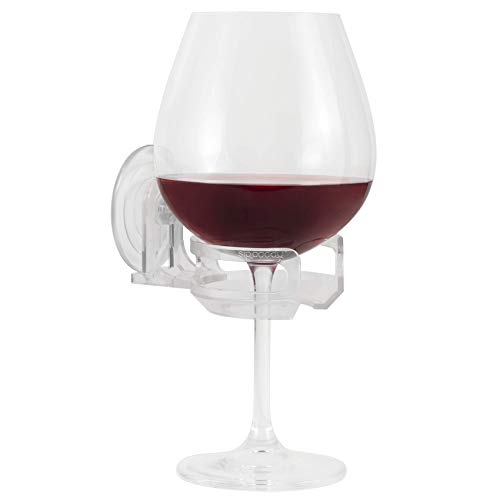 The Original SipCaddy Shower Beer & Bath Wine Holder | Portable Cupholder | Shower Caddy | Drink Holder for Beer & Wine | American-Made Suction Cup | The Best | Clear