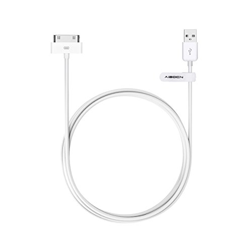 Aibocn MFi Certified 30Pin Sync Charging Cable for iPod Classic iPod Nano iPod Touch iPhone 4S 4 iPad 3 2 1-4Feet/1.2 Meters