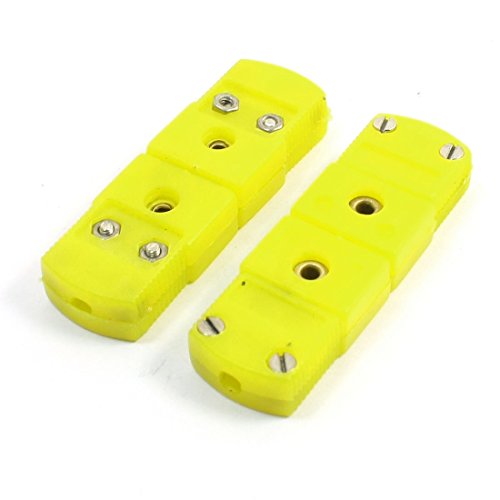 uxcell A14032200ux0016 Cable Wire Connector Male Female Thermocouple Adapter K Type 2 Pair