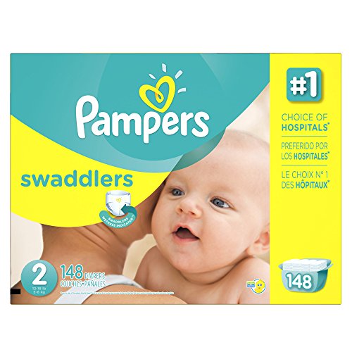 Book Cover Pampers Swaddlers Disposable Diapers Size 2, 148 Count, ECONOMY