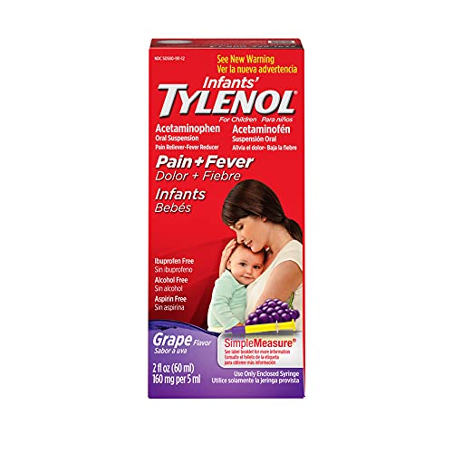 Book Cover Tylenol Infants' Acetaminophen Liquid Medicine, Grape, 2 Fl Oz